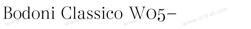 Bodoni Classico W05字体转换
